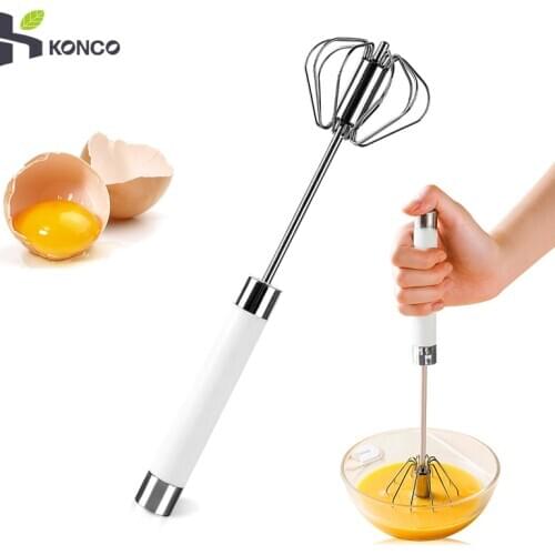 Stainless Steel Egg Whisk,Semi-Automatic Handhold Push-Type Egg Beater,Non-Electric Household Silent Blender for Home Kitchen