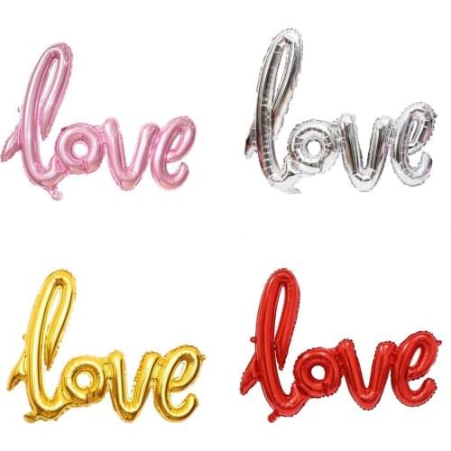 LOVE Letter Foil Balloon Red Rose Gold Heart Helium Ballon Anniversary Wedding Valentines Birthday Party Decoration Bride