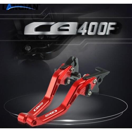For Honda CB400F Motorcycle Parts Short Aluminum Adjustable Brake Clutch Levers CB 400F CB 400 F 1989 1990 1991 Accessories