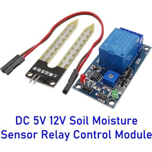 1Pcs Soil Moisture Sensor Relay Control Module DC 5V 12V Automatic Watering of the Humidity Starting Switch Relay Module Arduino