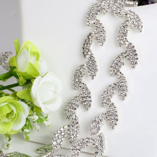 10yards Crystal Rhinestone Lace Trim Bead Edge Bridal trim