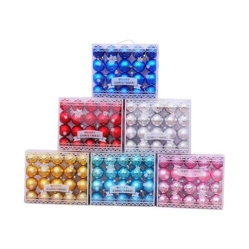 20pcs/lot Christmas tree home Bauble Hanging decoration supplies 6cm Plastic balls multiple colour party decor supplies