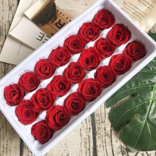21Pcs/box Class B 2-3cm Mini Preserved Roses Eternal Life Flowers Wholesales Immortal Flowers Material DIY Gift Box Home Decor