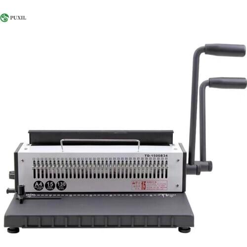 34 Holes Manual Wire binding machine Metal Spiral Wire Spool Binding Machine A4 Binder Puncher machine
