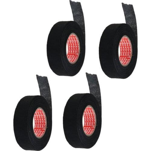 4pcs 15m Automotive Car Cable Loom Harness Wiring Tape Adhesive Fleece Cloth