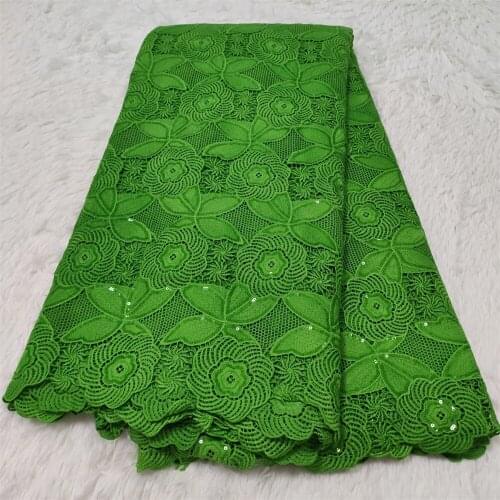 African Lace Fabric 2021 High Quality Guipure Lace Fabric Latest French Cord Lace Fabric with Sequins for Wedding 5 Yards jlo45