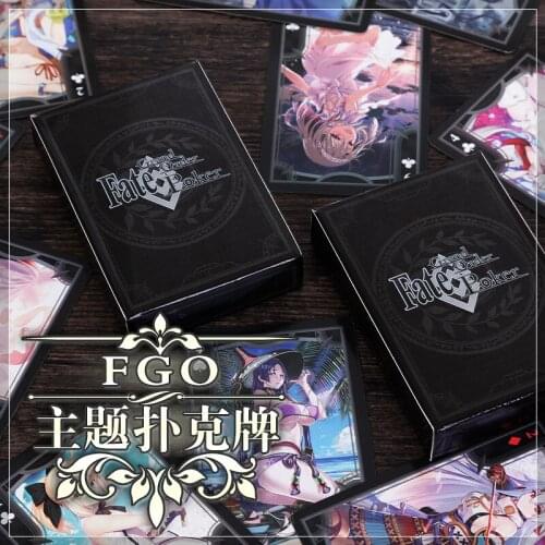 Anime Fate/Grand Order FGO Arutoria Pendoragon Poker Card Cosplay Game Family Holiday Party Playing Cards Deck Card Board Gifts