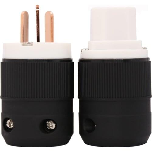 Audiocrast Pure Copper AU Australian CN Chinese AC Electrical Power Plug DIY Power Cord Cable Plug HIFI