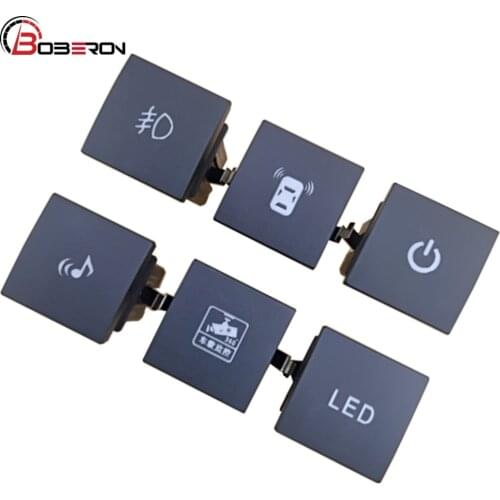 Car Front Fog Light Radar Power On Off Music Camera Recorder Monitor LED Switch with Wire For VW Golf 2010-2012