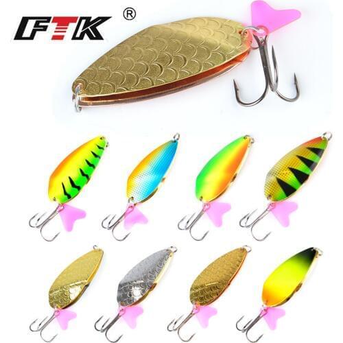 Spoon Spinner Fishing Lure 1PC Metal Hard Lure With Sharp Hooks Bass Fishing Wobblers Spoon Bait For Fishing Accessories Pesca