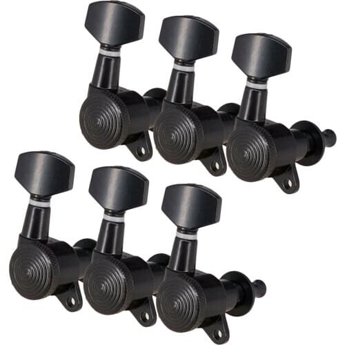 Black 6r Hand Electric Guitar Locking Tuner Tuning Pegs Machines Heads Buttons