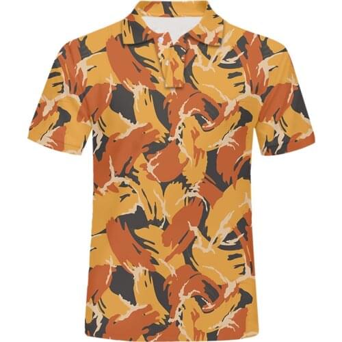 IFPD Mens Polo Shirts Camouflage Printed 3D Short Sleeve Polos Women Summer Loose Camo Shirts Streetwear Oversize Wholesale 6XL
