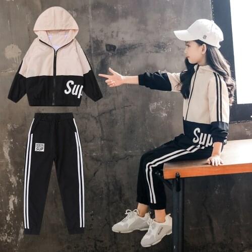 Kids Clothes Set Fashion Teen Girls Tracksuits Spring 2pcs Children Sport Suits 8 10 12 year Girls Clothes Size 3 and12