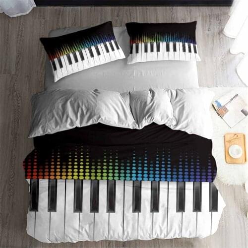 HELENGILI 3D Bedding Set Piano keys Print Duvet cover set bedclothes with pillowcase bed set home Textiles