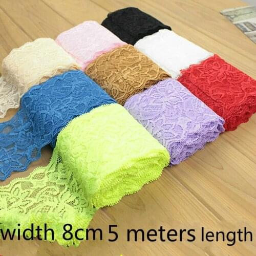 Beautiful lace ribbon,8 cm width,5 meters in length,DIY Clothing / Accessories / floral /accessories/ wedding dressclothing