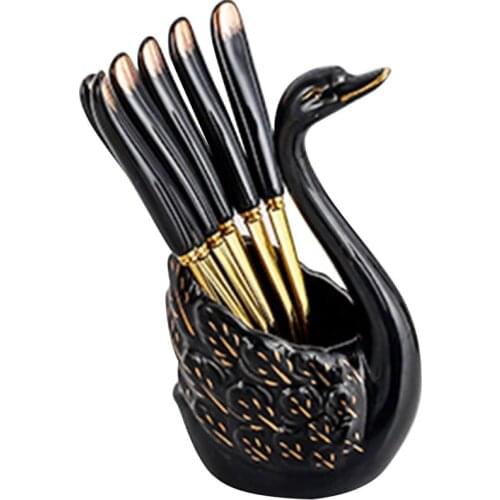 Kitchen Fork Ceramic Tableware Holder Stainless Steel Cooking Accessories Cake Dessert Flatware