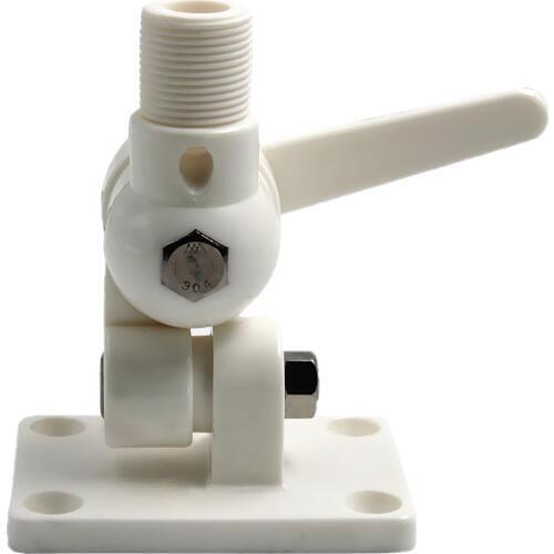 Boat Ratchet Mount 4-Way Nylon Adjustable Ratchet Mount AM/FM Radio Antenna Base For Caravan RV Camper Yacht Marine