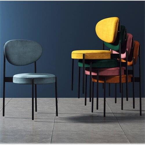 Nordic Family Dining Chair Office Light Luxury Back Chair Coffee Shop Leisure Chair Chairs Living Room Chairs for Bedroom