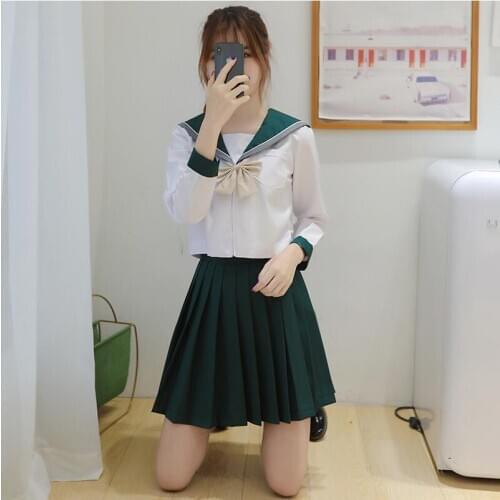 New High School Student JK Uniform Korean Preppy Style Sailor Women Girls summer dress Student Uniforms British Style Costume