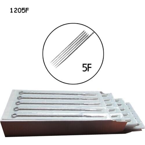 50pcs/box Disposable Sterilized Tattoo Needles 5/7/9/11/13/15 Flat Shader Needles Stainless Steel for Tattoo Grips Tubes