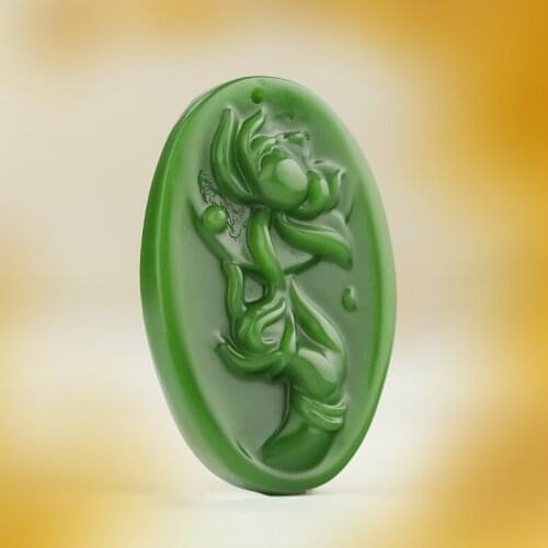 Natural Xinjiang Hetian Jade Pendant Necklace