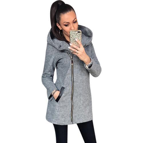 Women Thicken Warm Winter Hooded Coats Zipper Jackets Fashion Parka Overcoats Ladies Hoodies Jacket Outwear Windbreaker