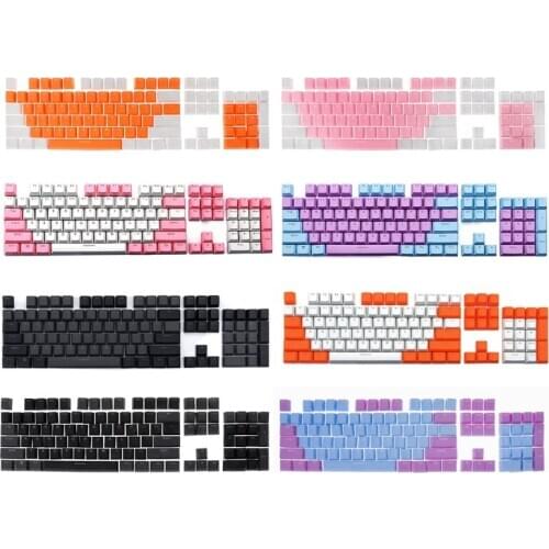 Translucent Double Shot PBT 104 KeyCaps Backlit For Cherry MX Keyboard Switch