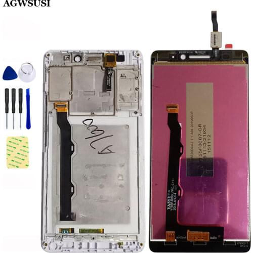 Black Touch Screen Digitizer Sensor + LCD Display Panel Module Monitor Assembly For Lenovo S8 A7600 A7600M A7600-M