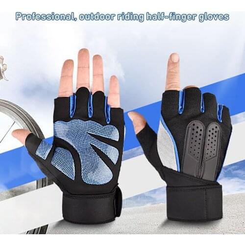 Cycling Weightlifting Fingerless Breathable Half Finger Hand Palm Proctection Gloves Equipment Training Gloves Fitness