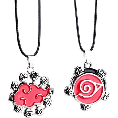 Hatake Kakashi Konoha Leaf Logo Necklace Vintage Alloy Pendant Jewelry With Rope chain 20pcs/lot