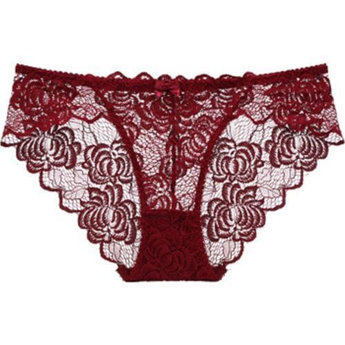 Womens sexy, see-through, lace, plus-size, center-drop briefs NK9199