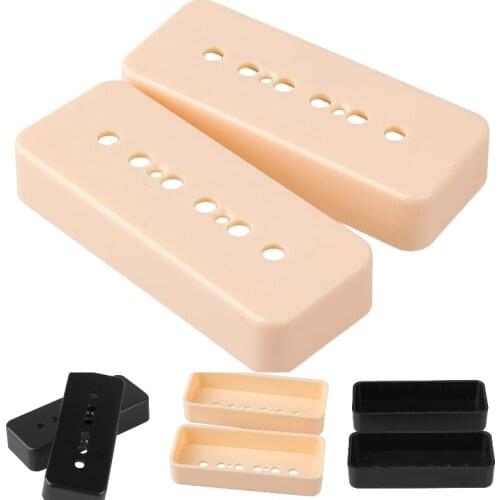 1 Set of 2 Black Electric Guitar Soapbar pickup covers 50mm Pole Spacing