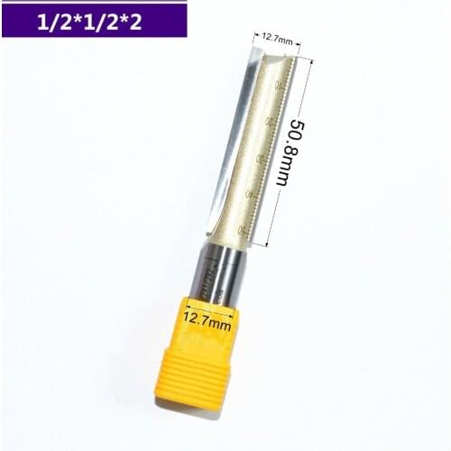 1PCS-12.7mm*12.7mm*50.8mm,2 Straight Flutes Woodworking end mill,CNC solid carbide Trimming machine Slotting knife,wood cutting