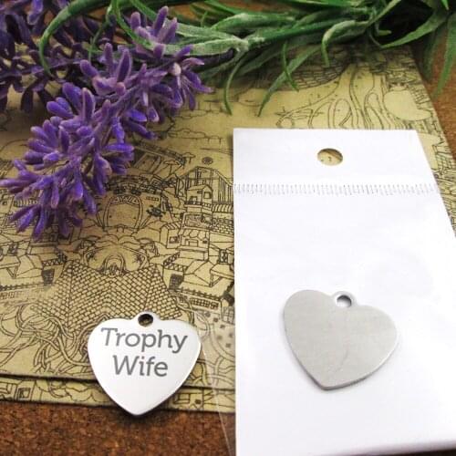 10pcs--"trophy wife"stainless steel charms more style for choosing DIY Charms pendants for necklace