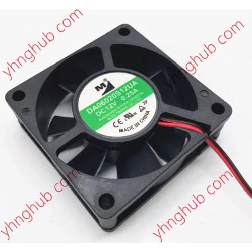 Huaxia Hengtai DA06020S12UA DC 12V 0.25A 60x60x20mm 2-Wire Server Cooling Fan