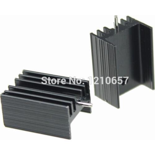 200 pieces lot TO-220 IC Heat Sink Black TO220 21x15x11mm with PIN Aluminum