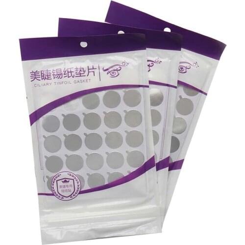 300pcs Disposable Glue Stickers Stickers Extend Grafted Eyelash Extension Glue Holder Pallet Waterproof Glue Tin Foil Gasket
