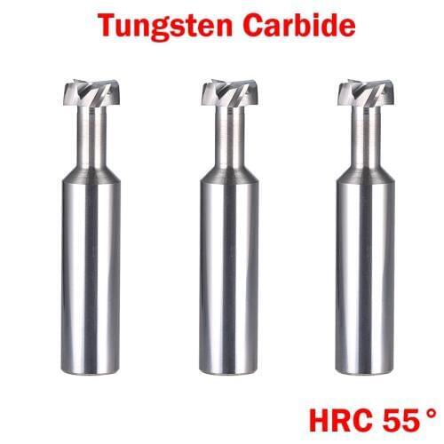 4mm 6mm Cutting Edge Diameter Tungsten Solid Carbide 4 Flute HRC55 CNC Tool T Type Router Bit Dovetail T-Slot Milling Cutter
