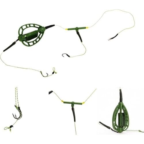 4 PCS Fishing Bait Fishing Bait Trap Cage Feeder Basket Lures Bai Fishing Accessories