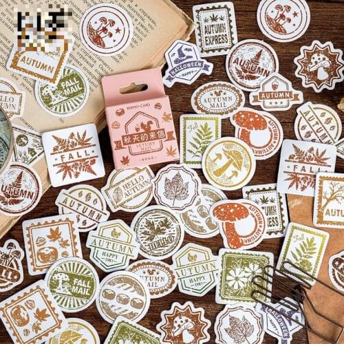 46sheets/set Sticker Set Letters From Autumn Diy Cute Stickers Ins Style Scrapbooking School Suppliers Stationery Art Supplies
