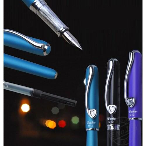 Promotion Stationery Duke M12 Black Sweet Heart Series M Nib Ink/Steel/Brand/Fountain Pen With Original Gift Box Free Shipping
