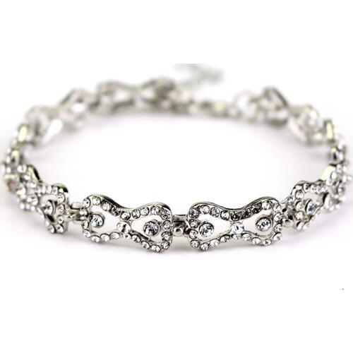 The Vampire Diaries Klaus Caroline Forbes Bracelet Rhinestone Crystal Bow Shine Gift For Gril Fashion Jewelry Free Shipping