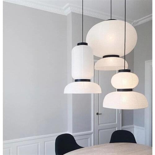 Danish Design Handmade Rice Paper Pendant Lights for Living Room Decoration Bedroom Clothing Store Exhibition Hall Dining Room