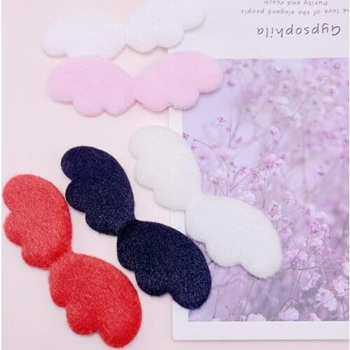 30Pcs/Lot 9.8*3cm DIY Felt Angel Wing Appliques For Children Headwear Hair Clip Accessories And Garment Patches