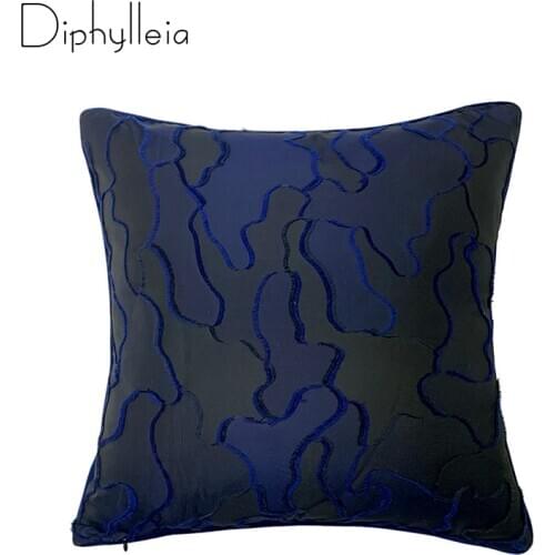 Diphylleia Latest Design Cushion Cover Blue Camouflage Patchwork Modern Fashion Pillow Case Elegant Taste Home Decorative Choice