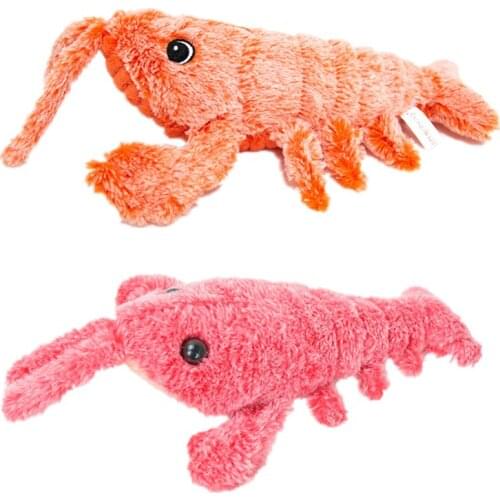Pet Cat Toy Electric USB Charging Two Colors Lobster Shape Doll for Dog Cat Chewing Playing Biting Toy Pet Supplies