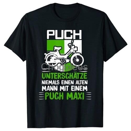 Puch Sprüche Oldtimer ALTEN MANN MIT EINEM PUCH MAXI WAPPEN T-Shirt