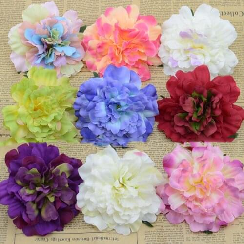 Artificial flowers head new hot simulation dahlia silk hat diy flower decoration for bag