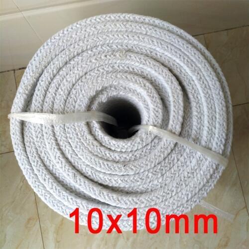 10mm x 10mm ceramic fiber packing alumina silicate fibre furnace door sealing fire door seal aluminosilicate stuffing seal