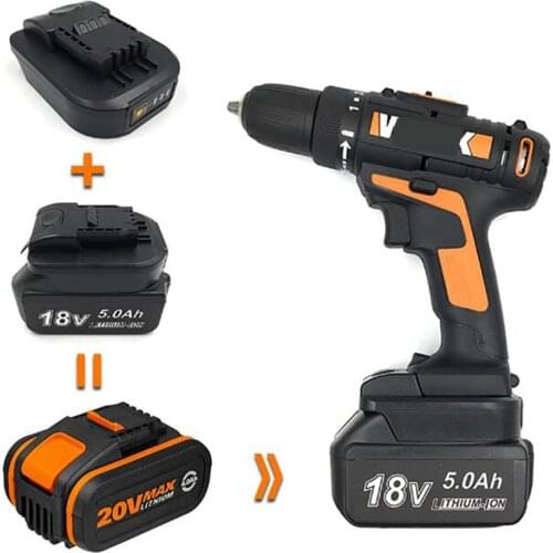 Dawupine MTB18OWL Adapter Converter Can use Makita 18V Li-ion Battery BL1830 on Worx Orange Small Foot Electric Power Tools